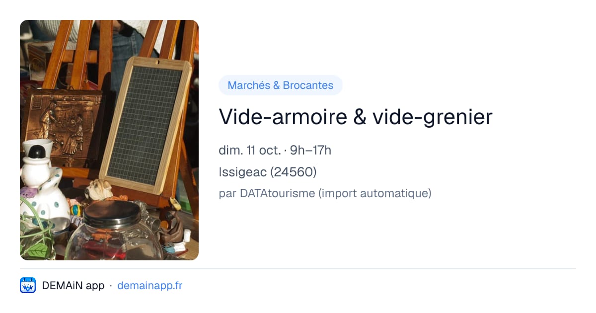 Vide-armoire & vide-grenier — Issigeac