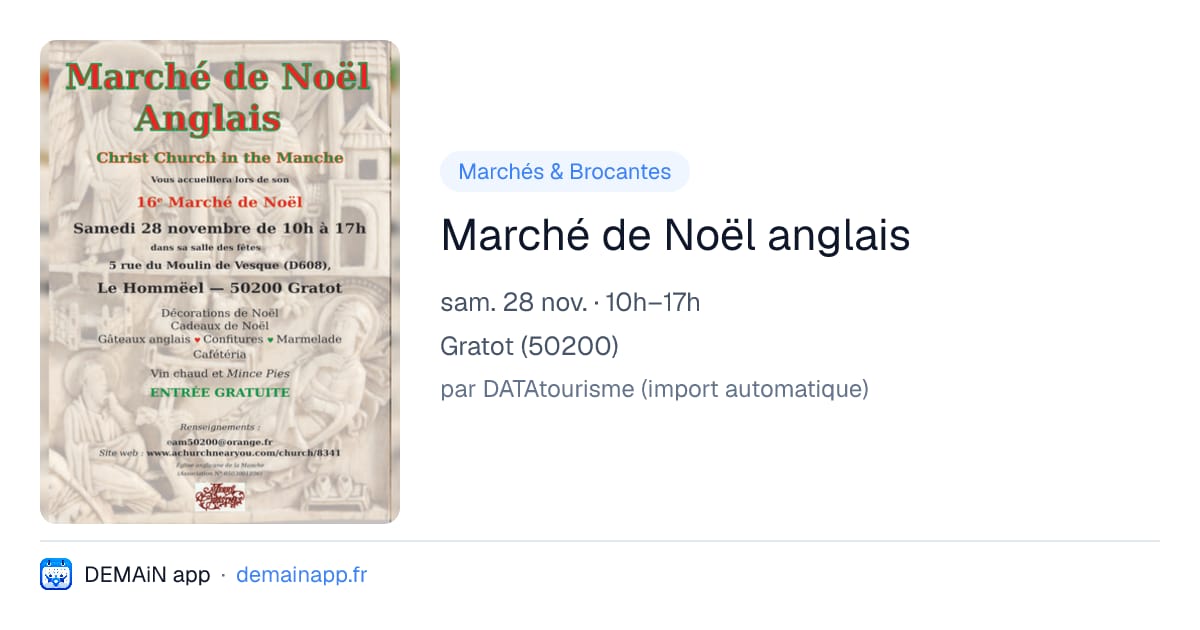 Marché de Noël anglais — Gratot