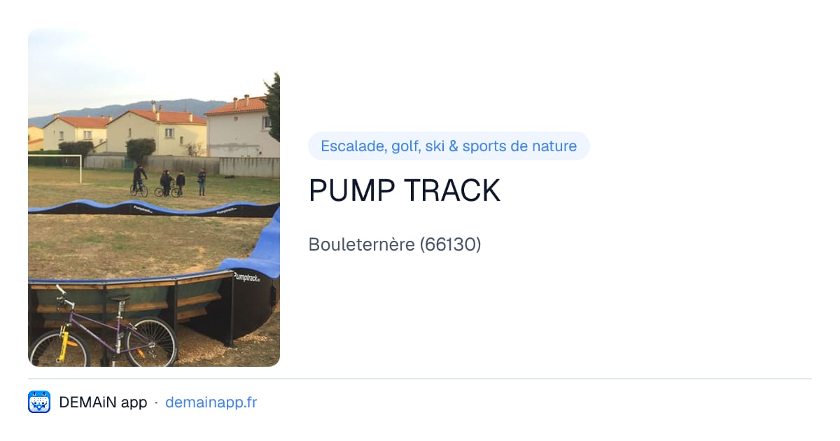 PUMP TRACK — Bouleternère