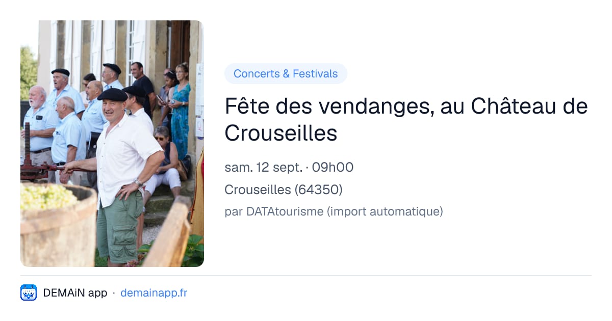 Fête des vendanges, au Château de Crouseilles — Crouseilles