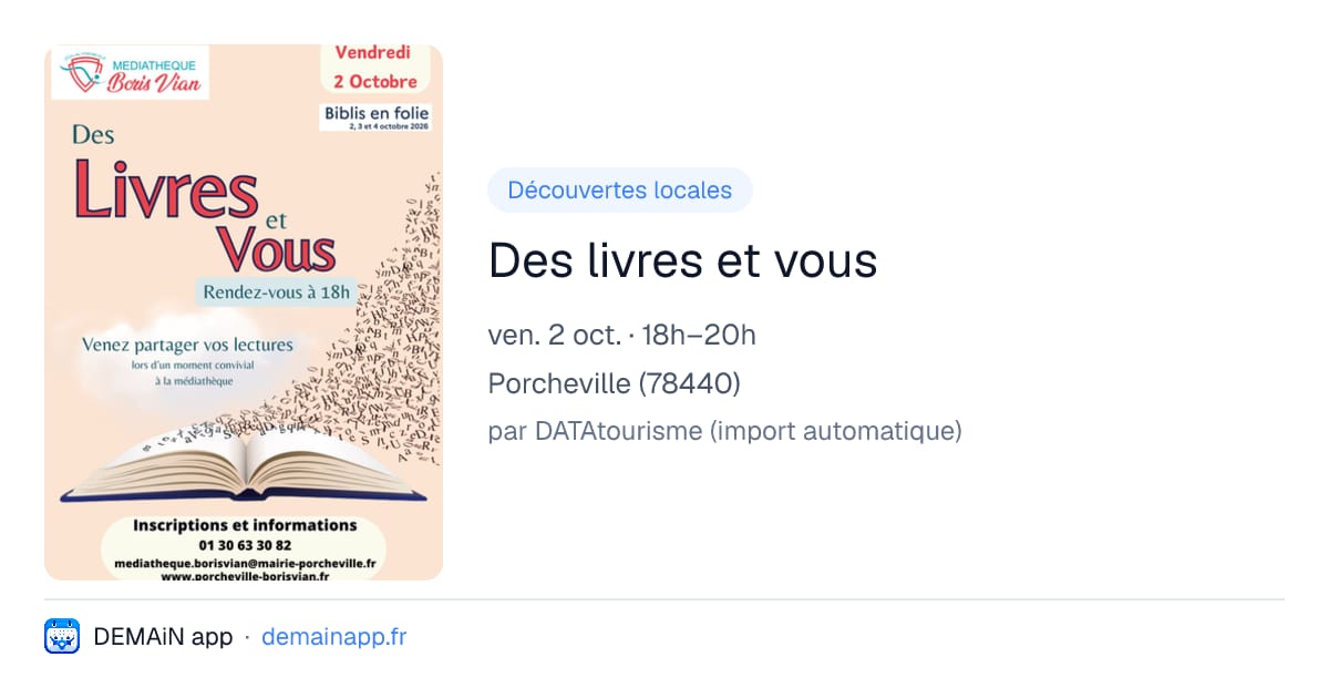 Des livres et vous — Porcheville