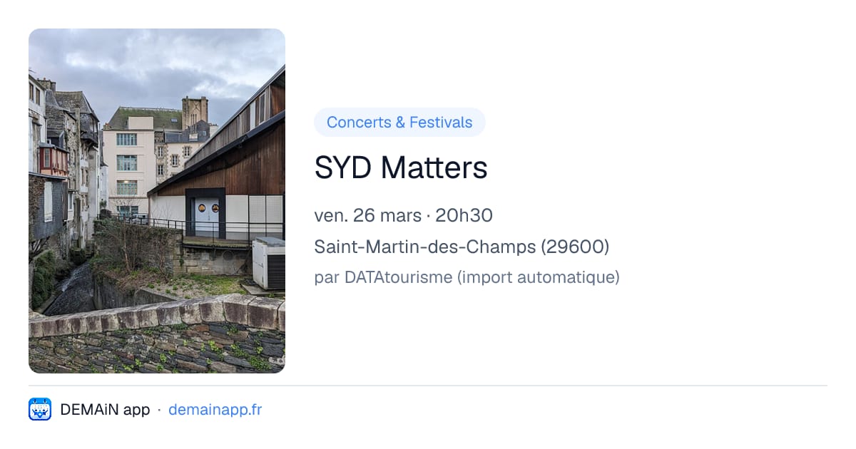 SYD Matters — Saint-Martin-des-Champs