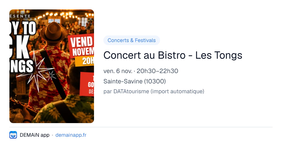 Concert au Bistro - Les Tongs — Sainte-Savine