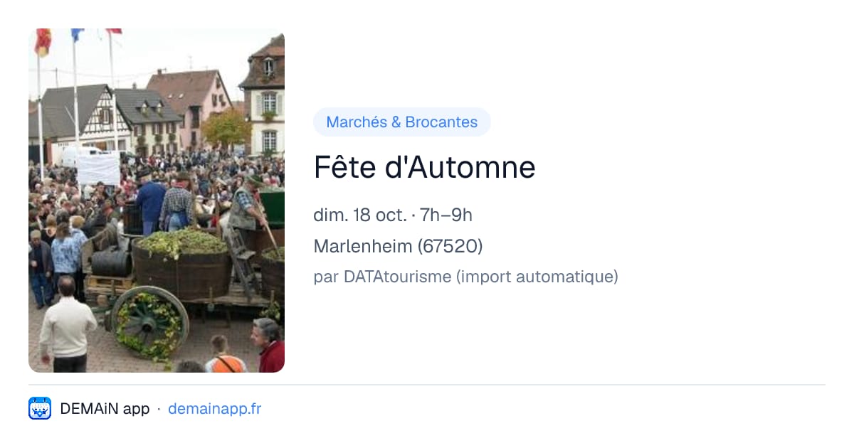 Fête d'Automne — Marlenheim
