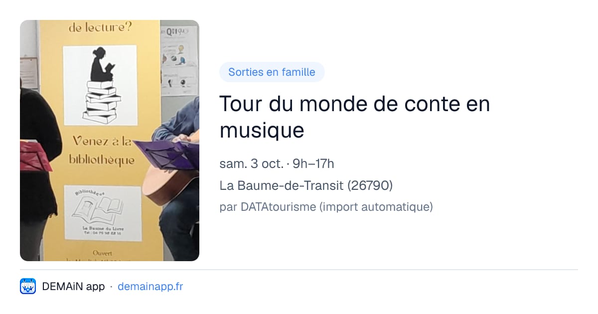 Tour du monde de conte en musique — La Baume-de-Transit