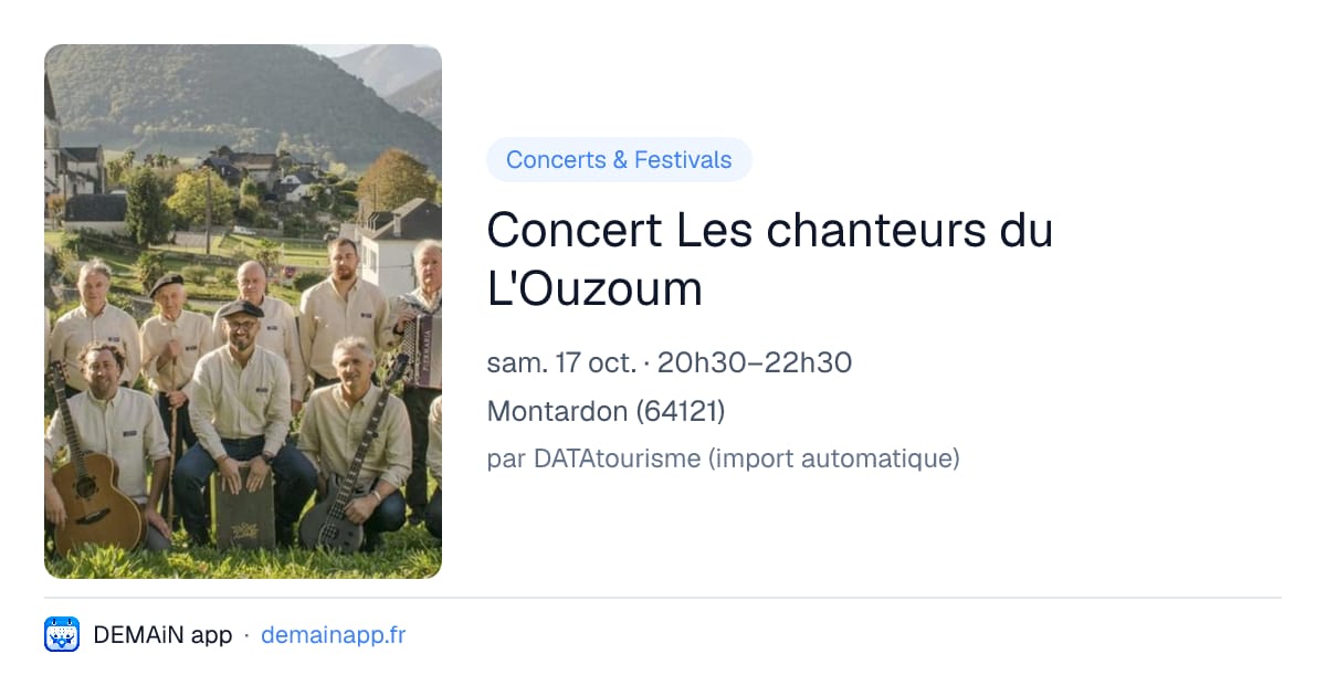 Concert Les chanteurs du L'Ouzoum — Montardon