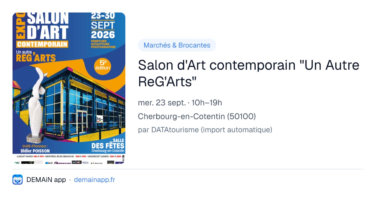 Salon d'Art contemporain "Un Autre ReG'Arts" — Cherbourg-en-Cotentin