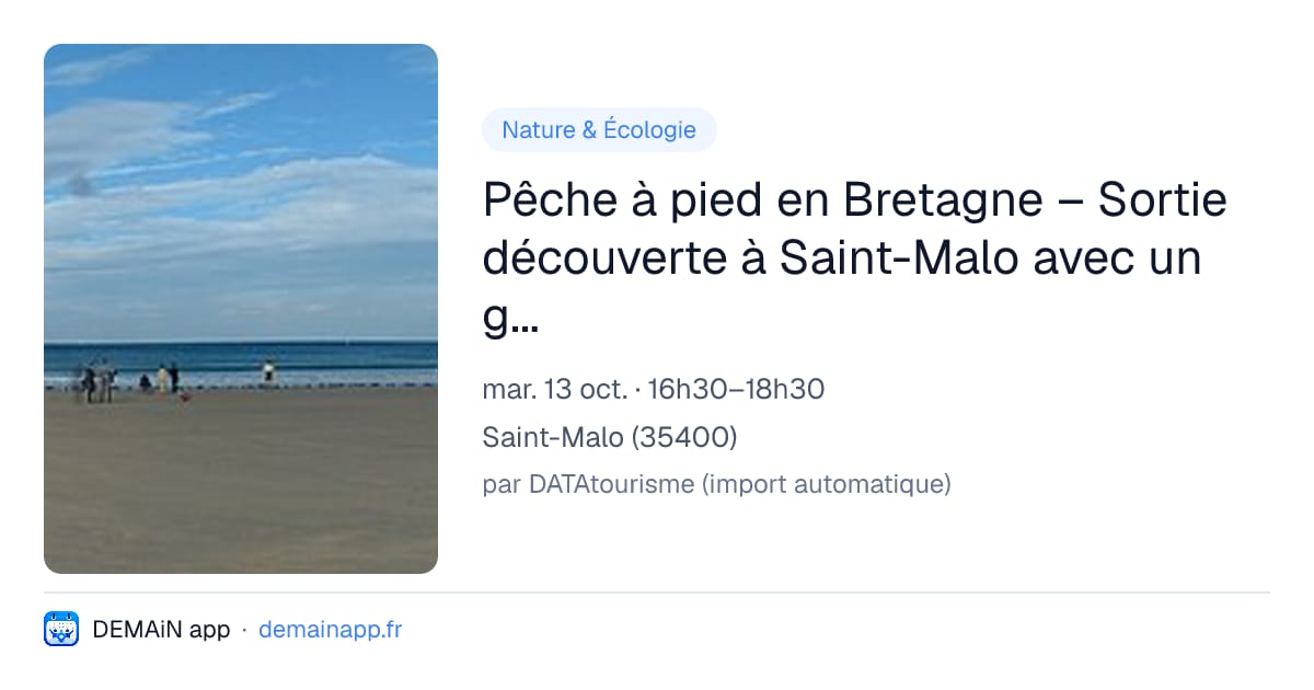 Pêche à pied en Bretagne – Sortie découverte à Saint-Malo avec un guide nature — Saint-Malo
