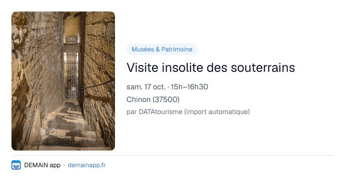 Visite insolite des souterrains — Chinon