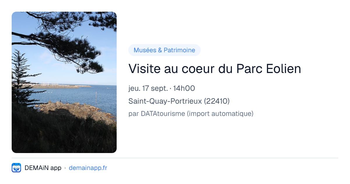 Visite au coeur du Parc Eolien — Saint-Quay-Portrieux