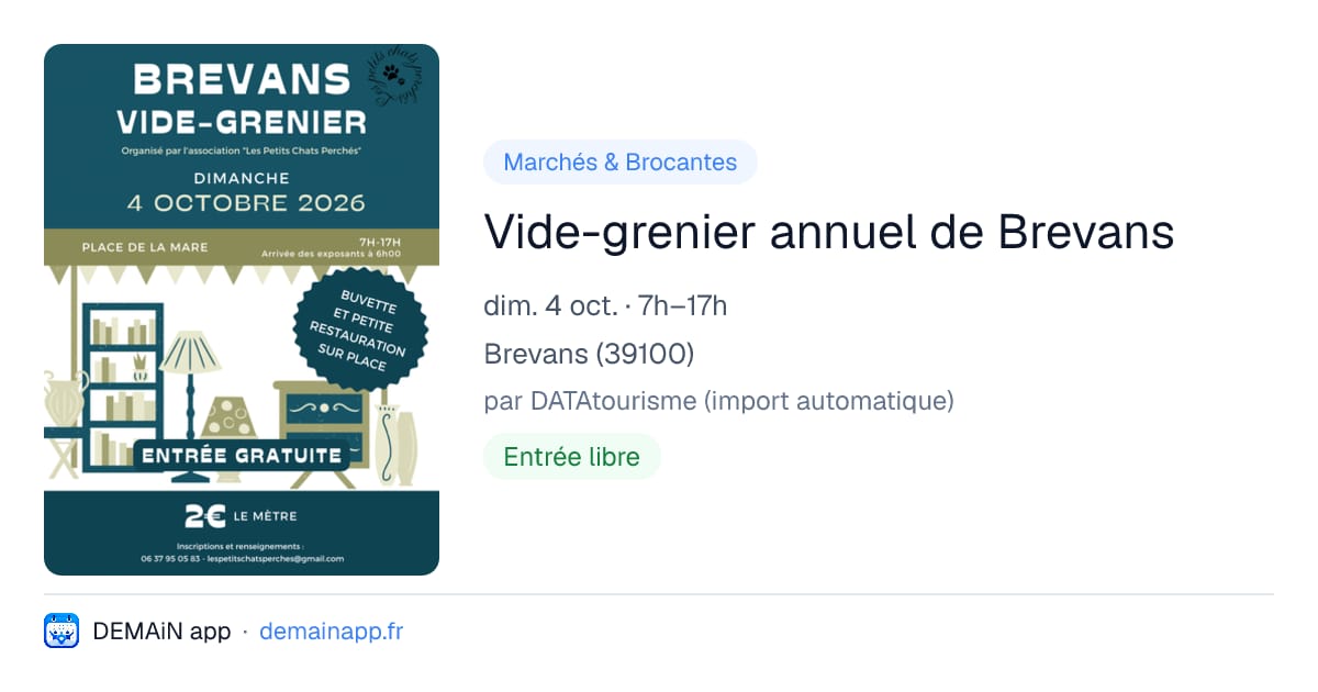 Vide-grenier annuel de Brevans — Brevans