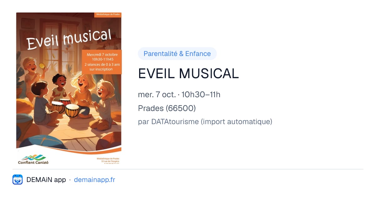 EVEIL MUSICAL — Prades