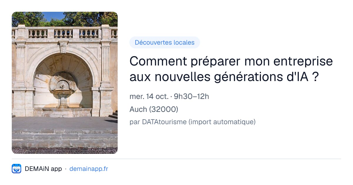 Comment préparer mon entreprise aux nouvelles générations d'IA ? — Auch