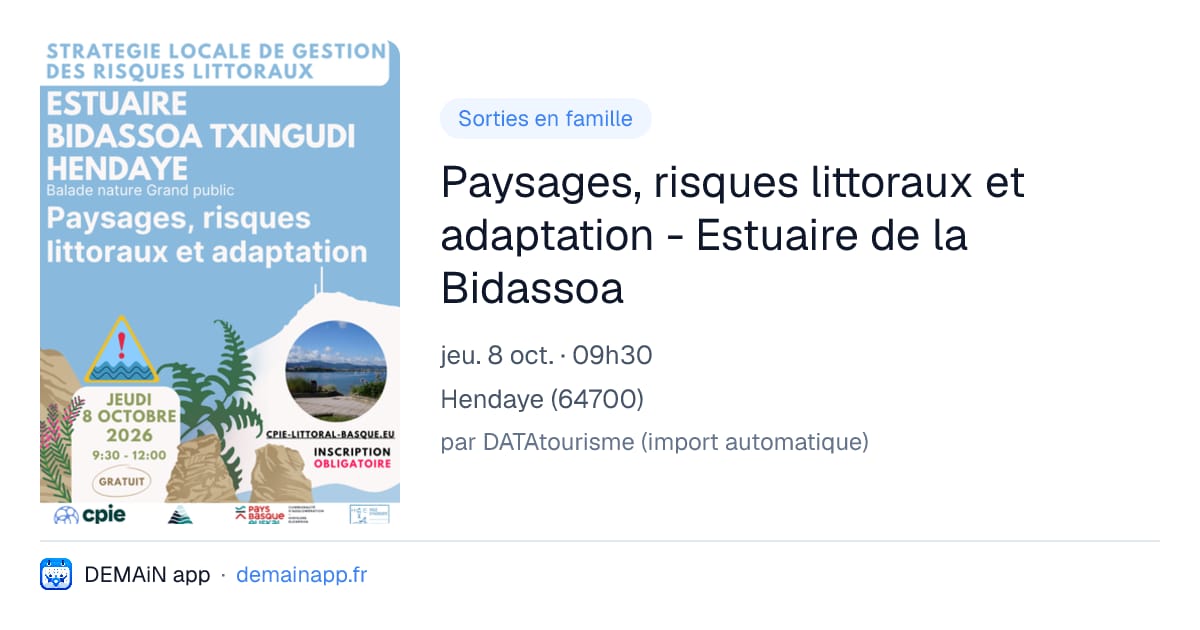 Paysages, risques littoraux et adaptation - Estuaire de la Bidassoa — Hendaye
