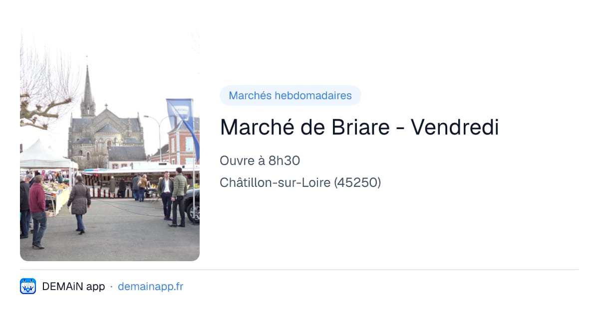 Marché de Briare - Vendredi — Châtillon-sur-Loire