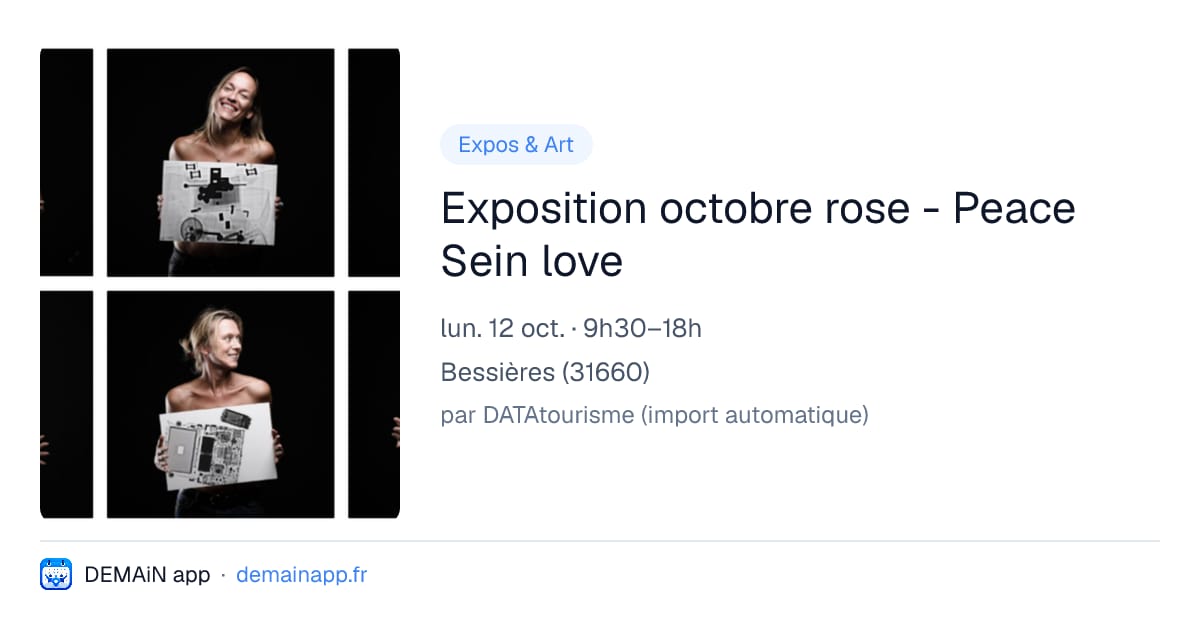 Exposition octobre rose - Peace Sein love — Bessières