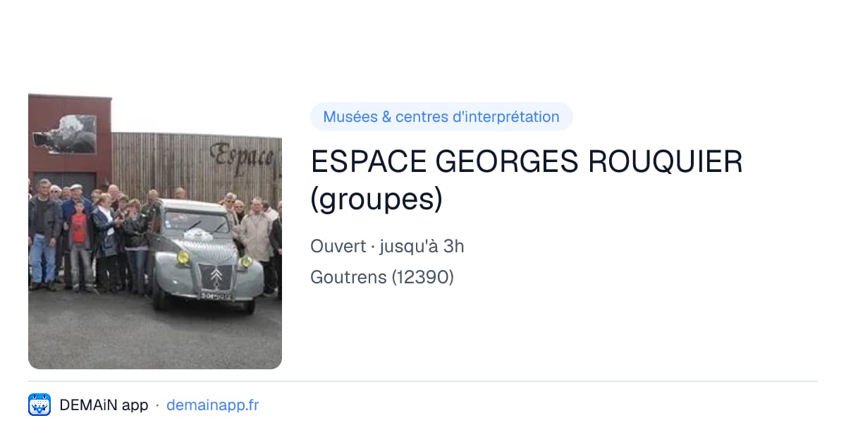 ESPACE GEORGES ROUQUIER (groupes) — Goutrens