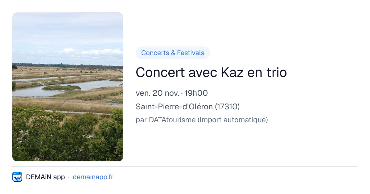 Concert avec Kaz en trio — Saint-Pierre-d'Oléron