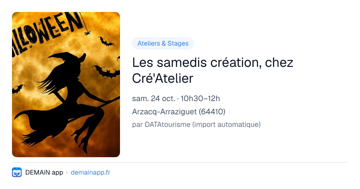 Les samedis création, chez Cré'Atelier — Arzacq-Arraziguet