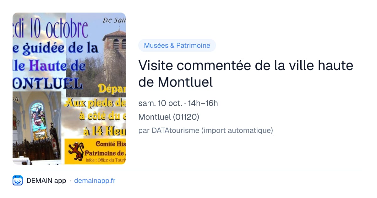 Visite commentée de la ville haute de Montluel — Montluel