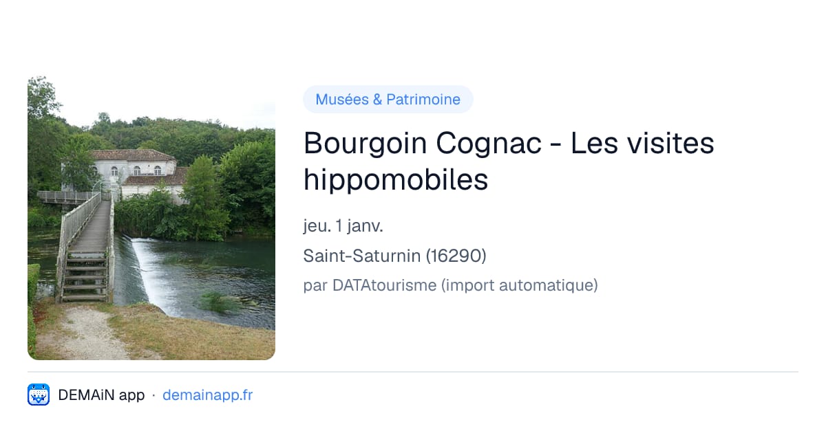 Bourgoin Cognac - Les visites hippomobiles — Saint-Saturnin