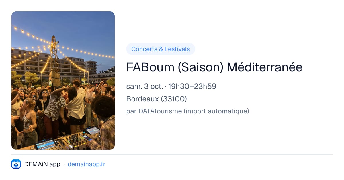 FABoum (Saison) Méditerranée — Bordeaux
