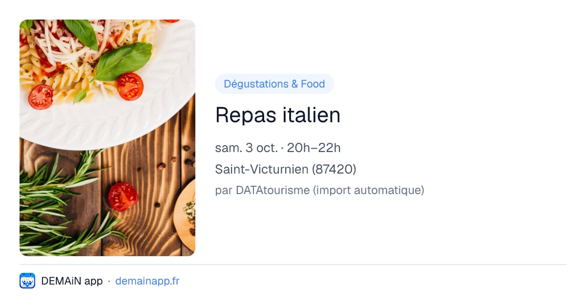 Repas italien — Saint-Victurnien