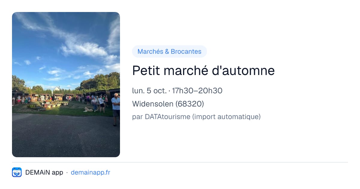 Petit marché d'automne — Widensolen