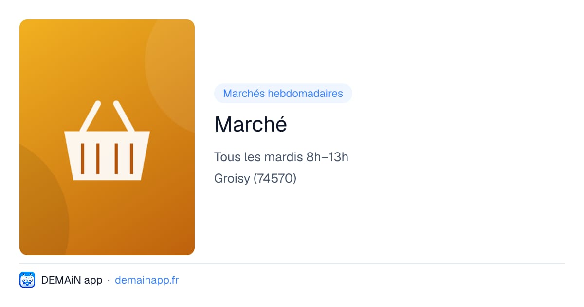 Marché — Groisy