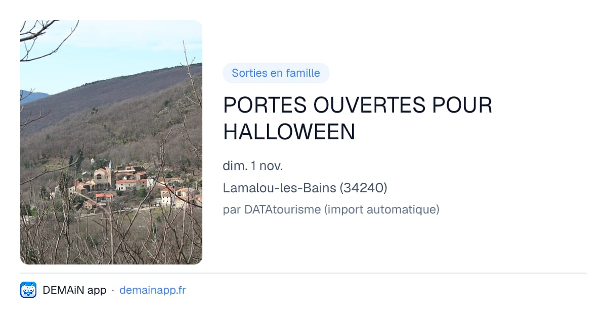 PORTES OUVERTES POUR HALLOWEEN — Lamalou-les-Bains