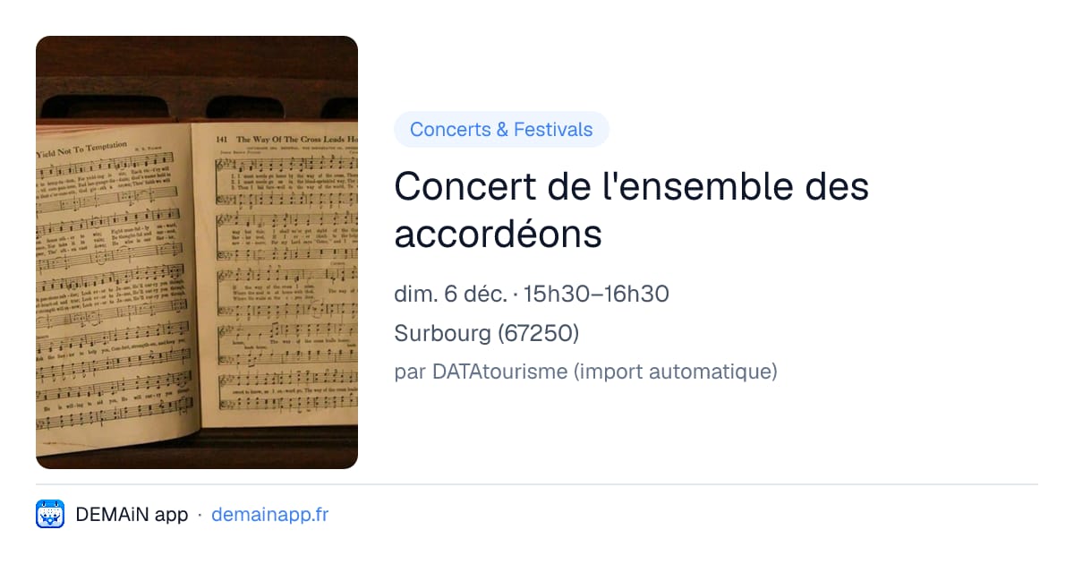 Concert de l'ensemble des accordéons — Surbourg
