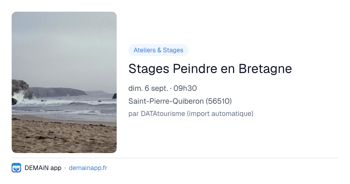 Stages Peindre en Bretagne — Saint-Pierre-Quiberon