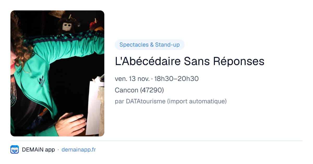 L'Abécédaire Sans Réponses — Cancon