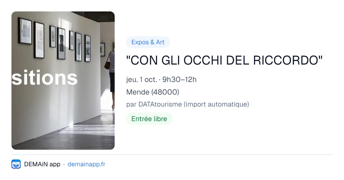 "CON GLI OCCHI DEL RICCORDO" — Mende