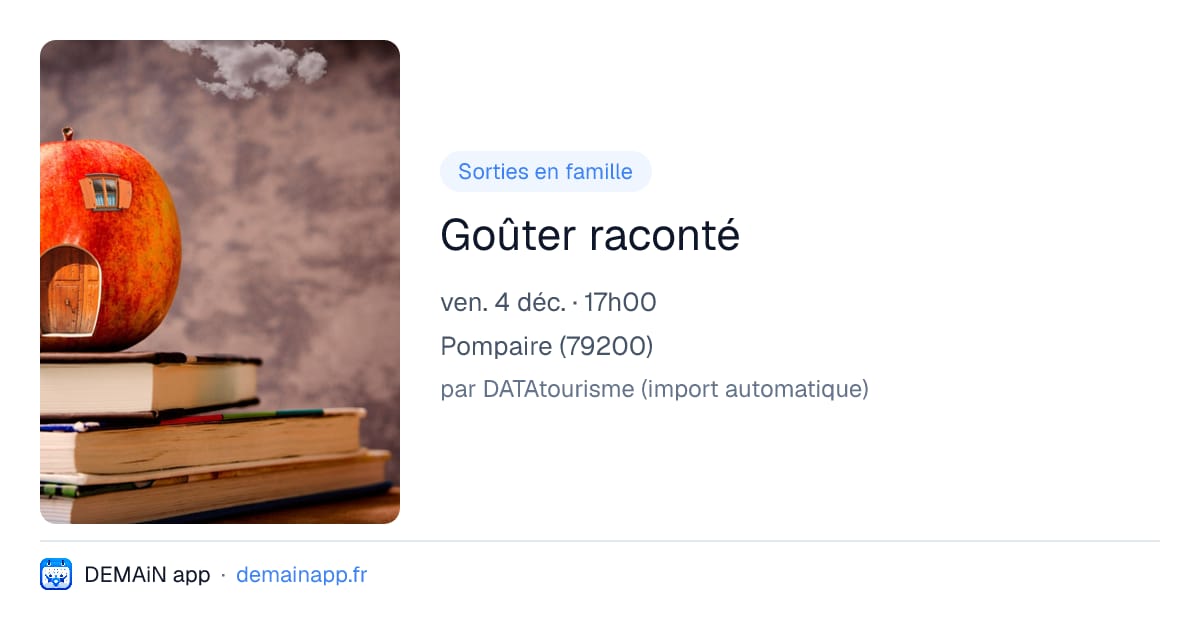 Goûter raconté — Pompaire