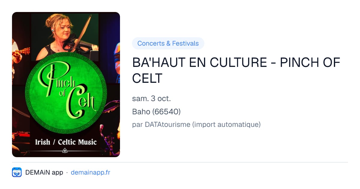 BA'HAUT EN CULTURE - PINCH OF CELT — Baho