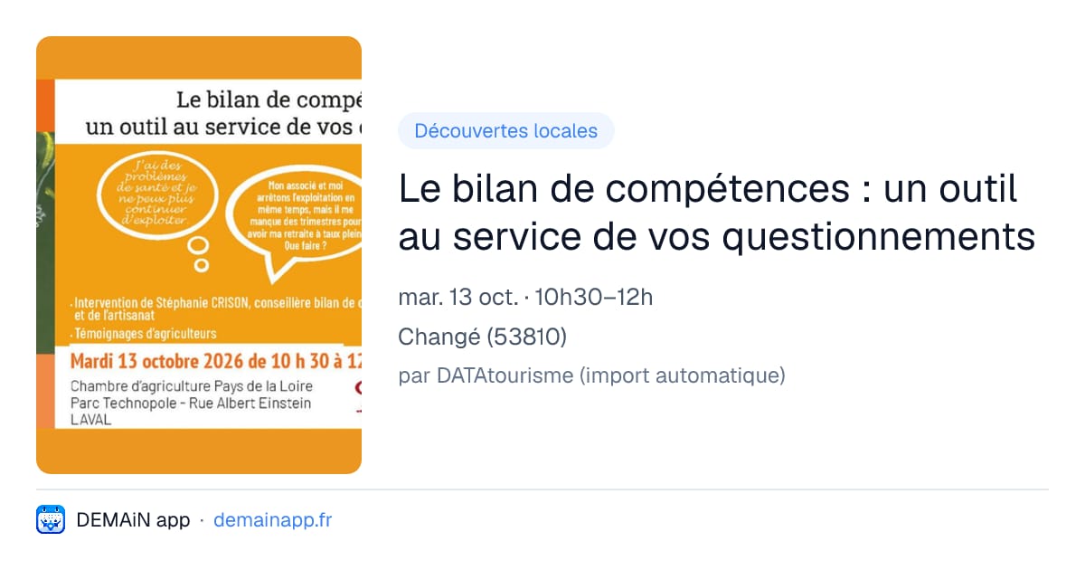 Le bilan de compétences : un outil au service de vos questionnements — Changé