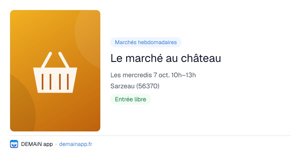 Le marché au château — Sarzeau