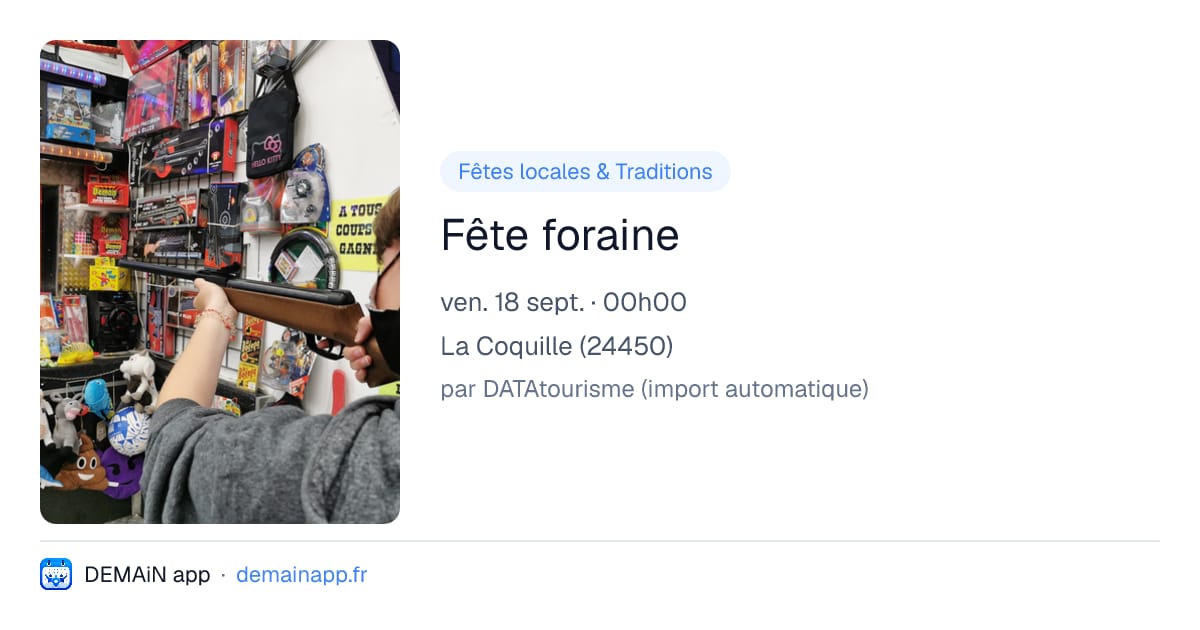 Fête foraine — La Coquille