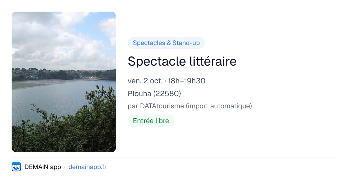 Spectacle littéraire — Plouha