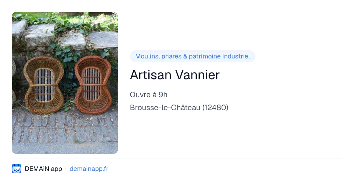 Artisan Vannier — Brousse-le-Château
