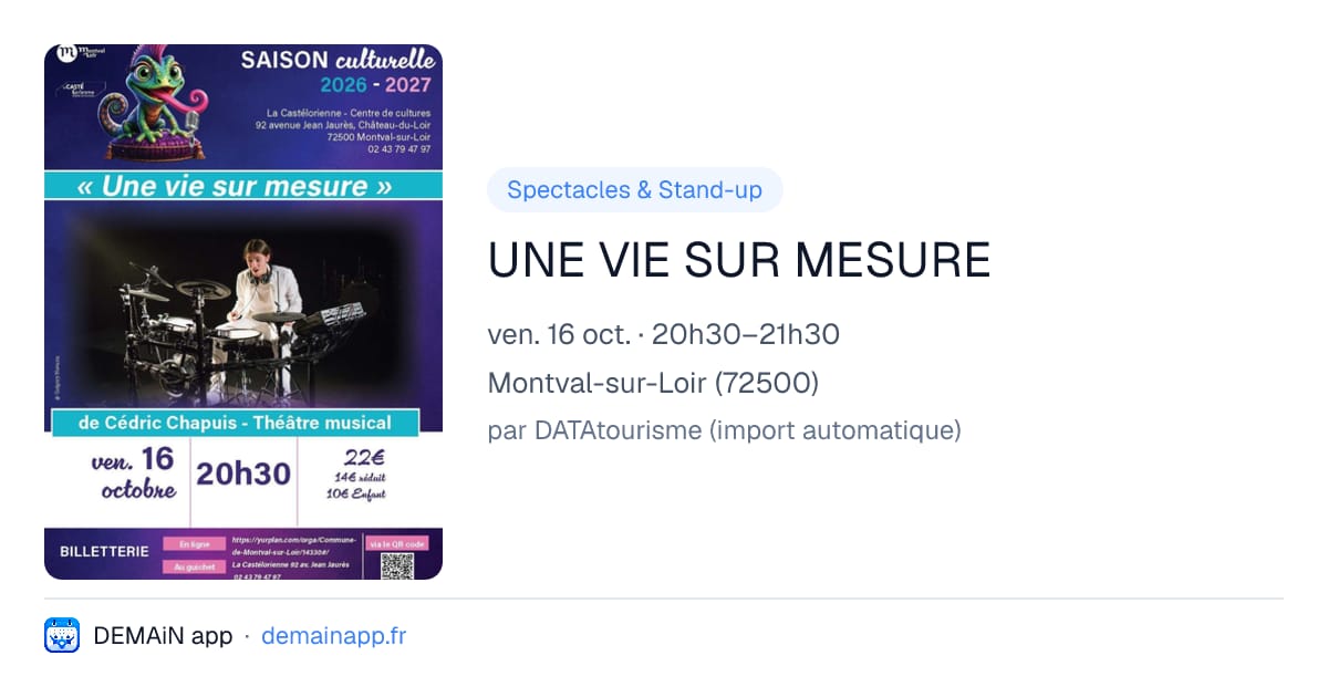 UNE VIE SUR MESURE — Montval-sur-Loir
