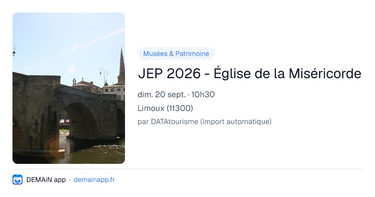 JEP 2026 - Église de la Miséricorde — Limoux
