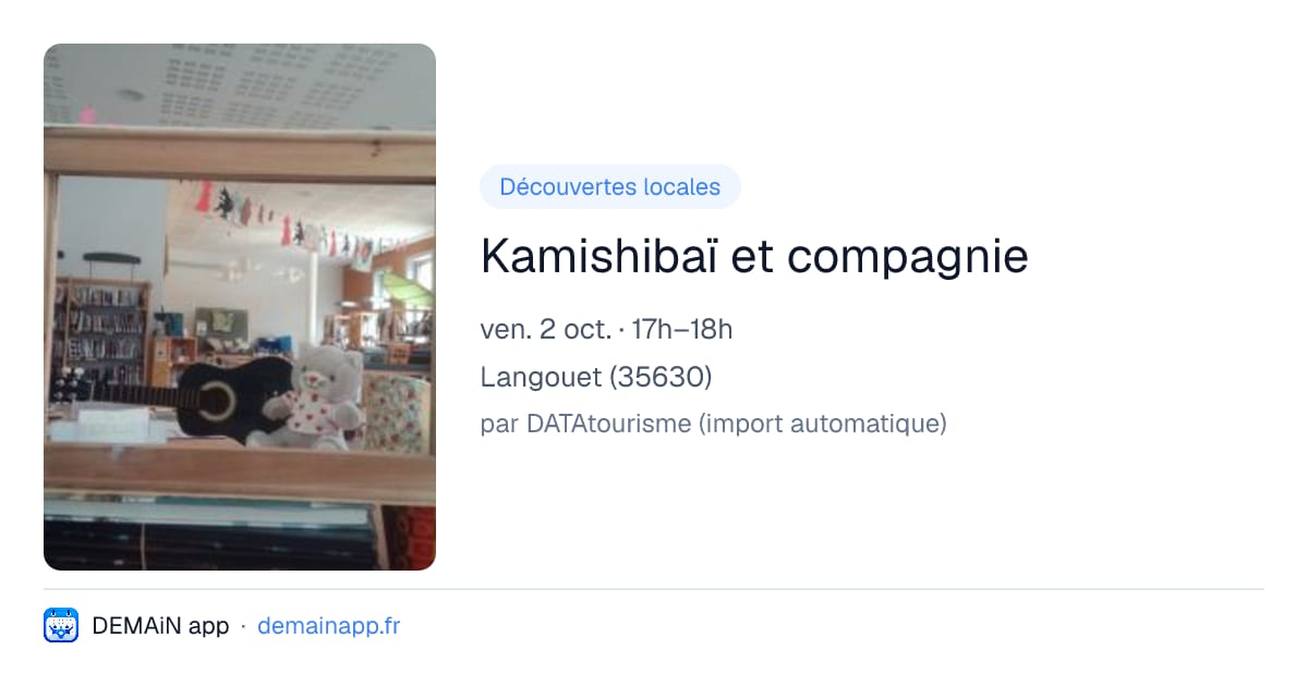 Kamishibaï et compagnie — Langouet