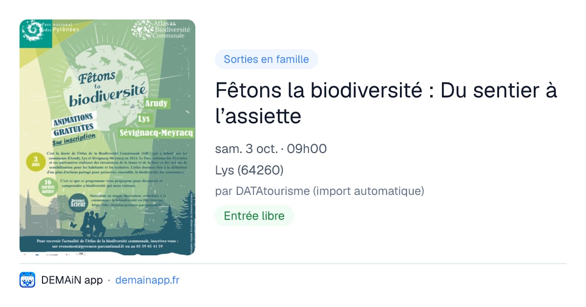 Fêtons la biodiversité : Du sentier à l’assiette — Lys