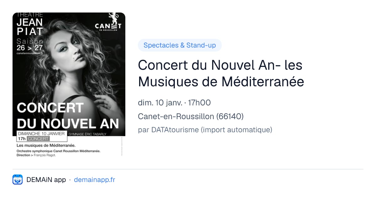 Concert du Nouvel An- les Musiques de Méditerranée — Canet-en-Roussillon