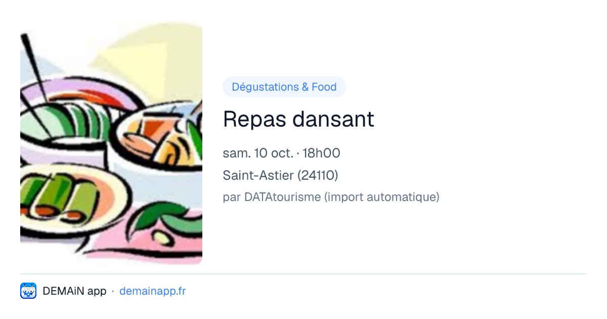 Repas dansant — Saint-Astier