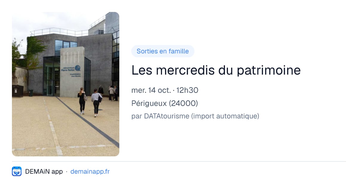 Les mercredis du patrimoine — Périgueux