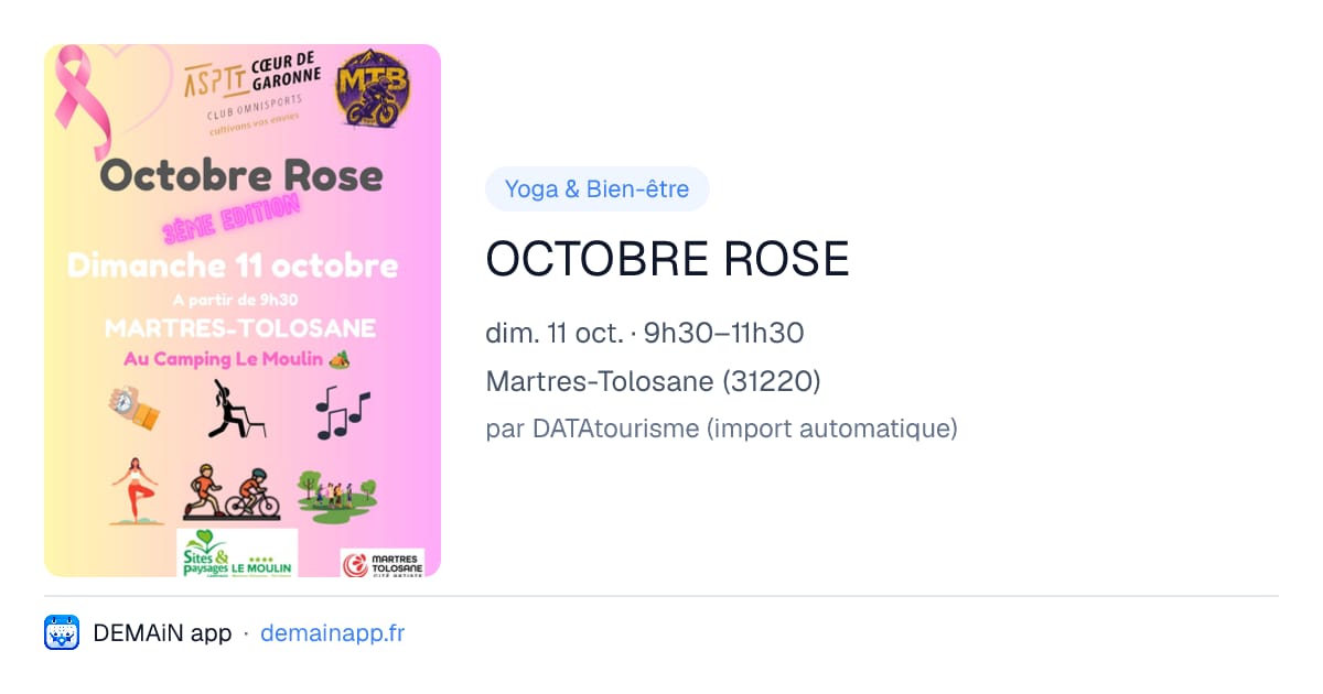 OCTOBRE ROSE — Martres-Tolosane