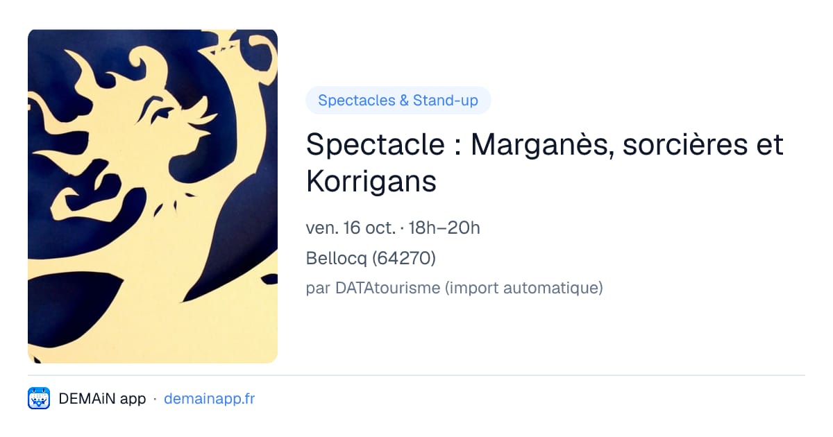 Spectacle : Marganès, sorcières et Korrigans — Bellocq